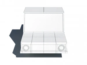cartoon low poly pickup car 3D Model