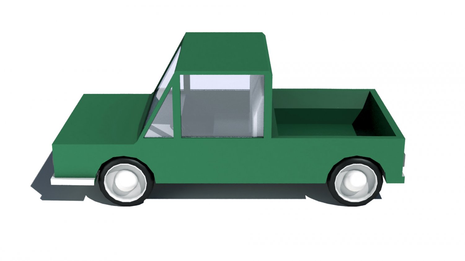 cartoon low poly pickup car 3D Модель in Внедорожник 3DExport