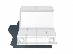 cartoon low poly pickup car 3D Модель