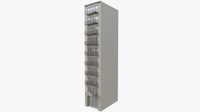 new york building 06 Modelo 3D .c4d .max .obj .3ds .fbx .stl .blend 