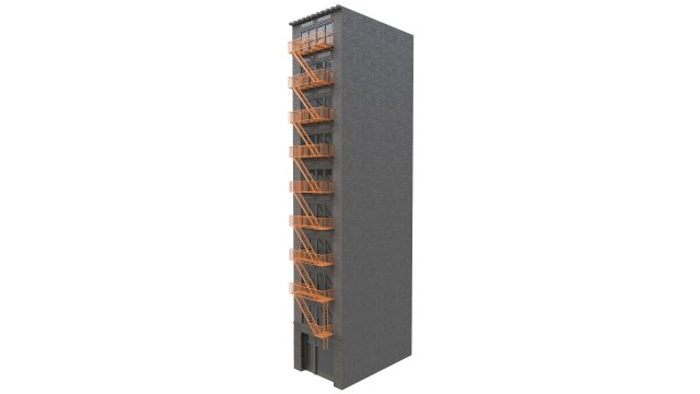 new york building 07 3D Model .c4d .max .obj .3ds .fbx .stl .blend 