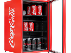 coca-cola mini fridge 3D Model