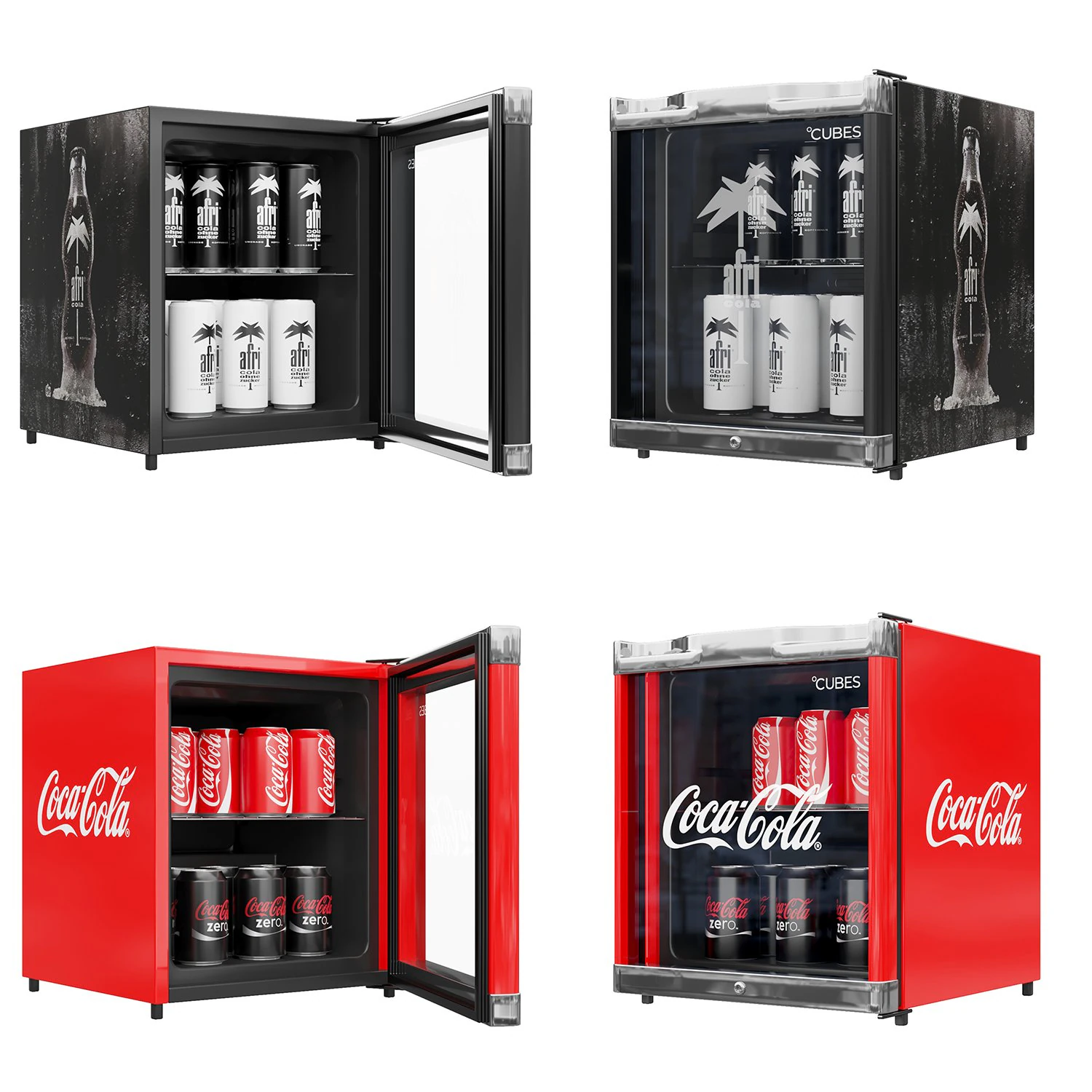 coca-cola - afri cola - mini fridge 3D Model .c4d .max .obj .3ds .fbx .stl .blend