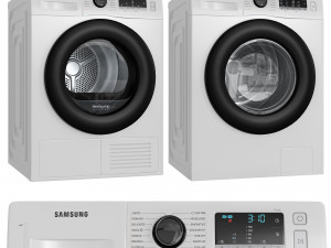 Samsung Washing Machine and Dryer - DV80TA020AX 3D Модель