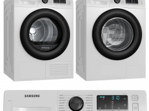 Samsung Washing Machine and Dryer - DV80TA020AX 3D Model
