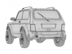 Lada Niva Bronto 4x4 3D Model