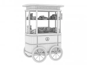 Sigmunds Pretzels Cart 3D Model