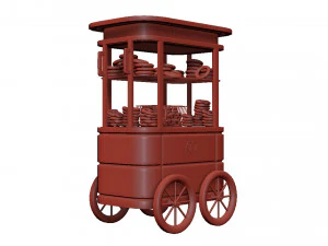 Sigmunds Pretzels Cart 3D Model