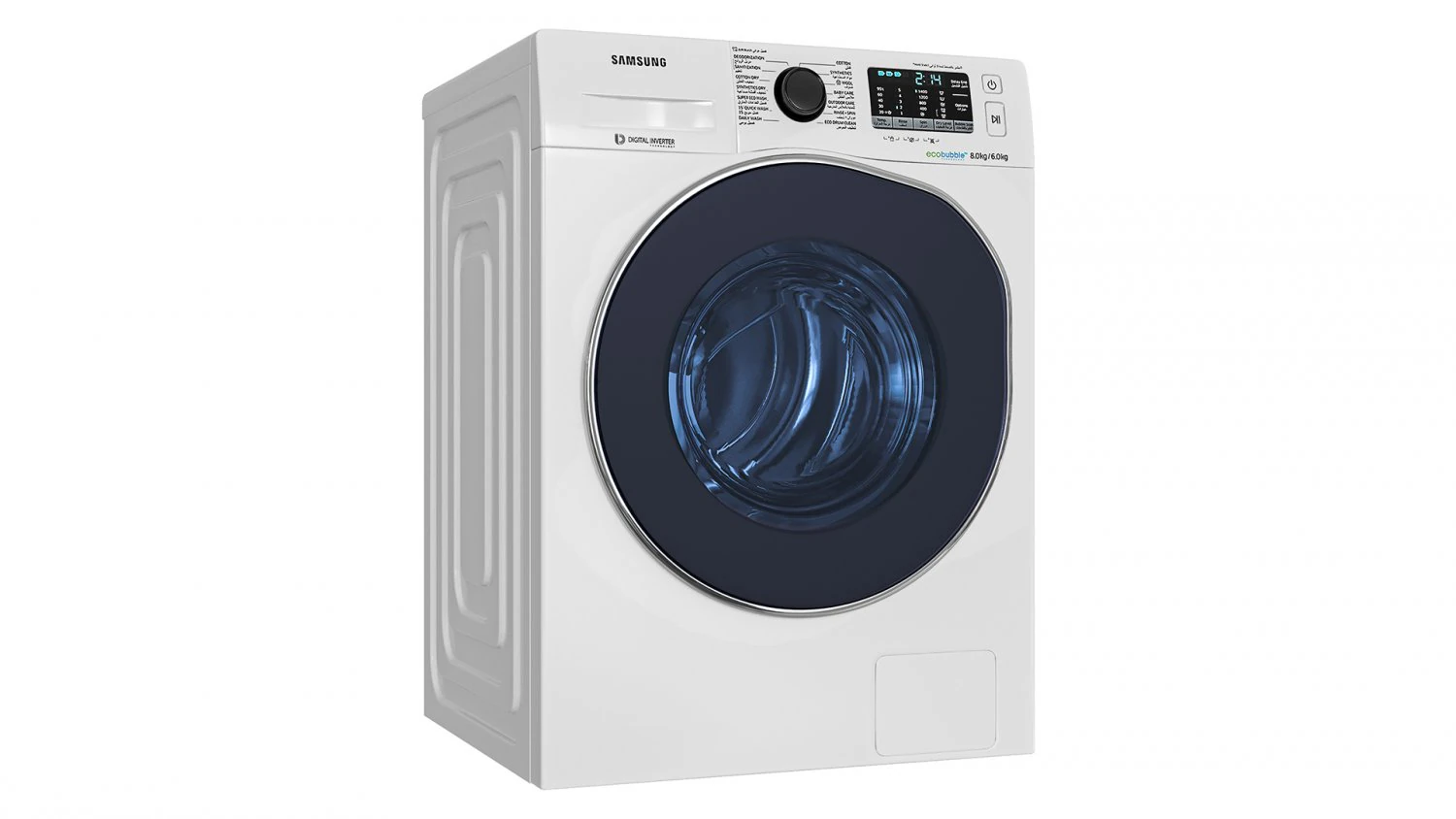 Samsung Washer Dryer - Combo WD80J5410AW 3D Model .c4d .max .obj .3ds .fbx .stl .blend 