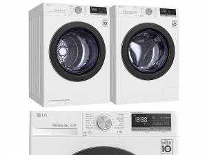LG Washing Machine Dryer - F4WV3009S6 - RC90V9AV2W 3D Model