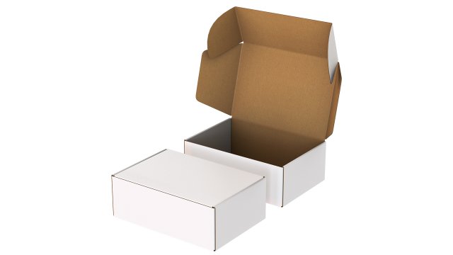 Cardboard Box FEFCO0427 - 002 Modelo 3D .c4d .max .obj .3ds .fbx .stl .blend 