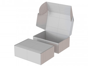 Cardboard Box FEFCO0427 - 001 Model 3D