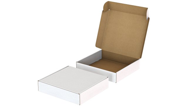 Cardboard Box FEFCO0427 - 004 Model 3D .c4d .max .obj .3ds .fbx .stl .blend 