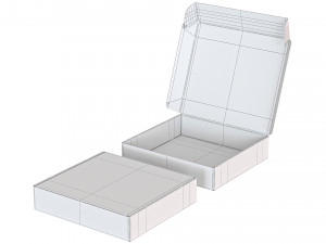 Cardboard Box FEFCO0427 - 004 Model 3D