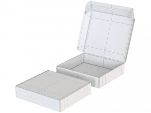 Cardboard Box FEFCO0427 - 004 3D Model