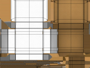 Cardboard Box FEFCO0427 - 004 Model 3D