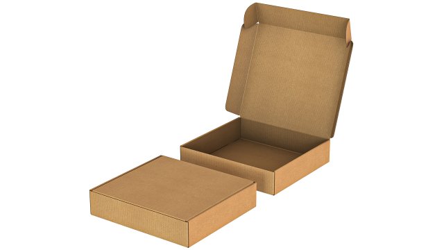 Cardboard Box FEFCO0427 - 003 Modello 3D .c4d .max .obj .3ds .fbx .stl .blend 