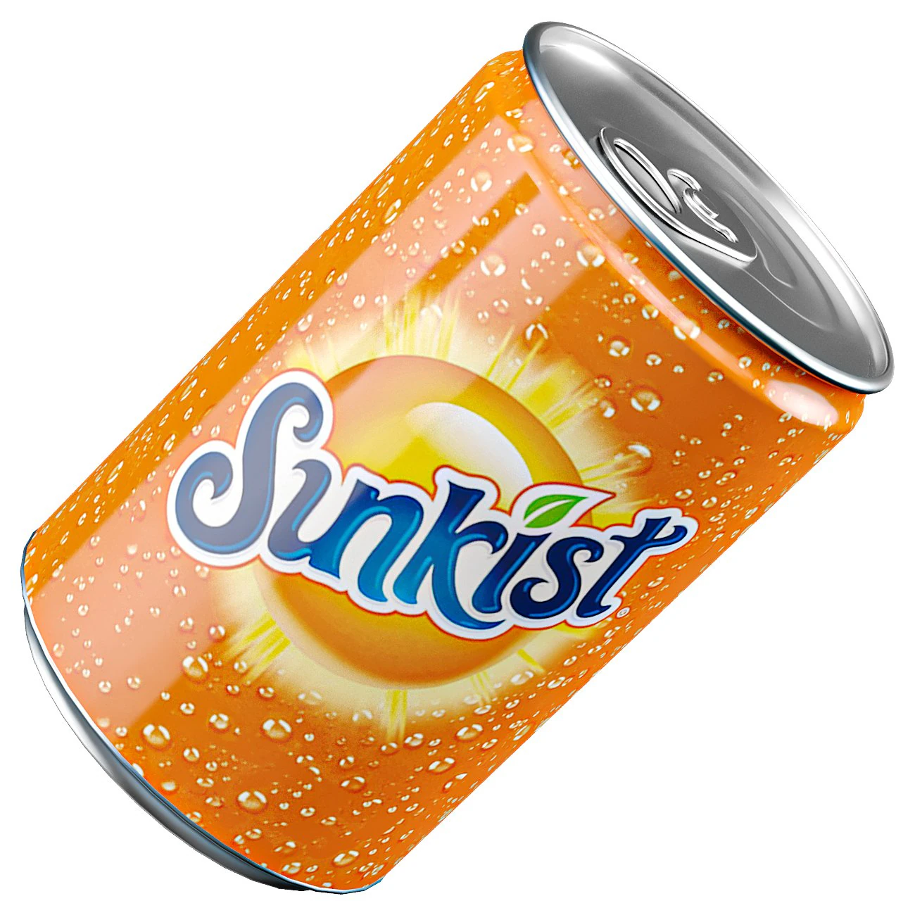 Sunkist Orange Soda 3D Model .c4d .max .obj .3ds .fbx .stl .blend 