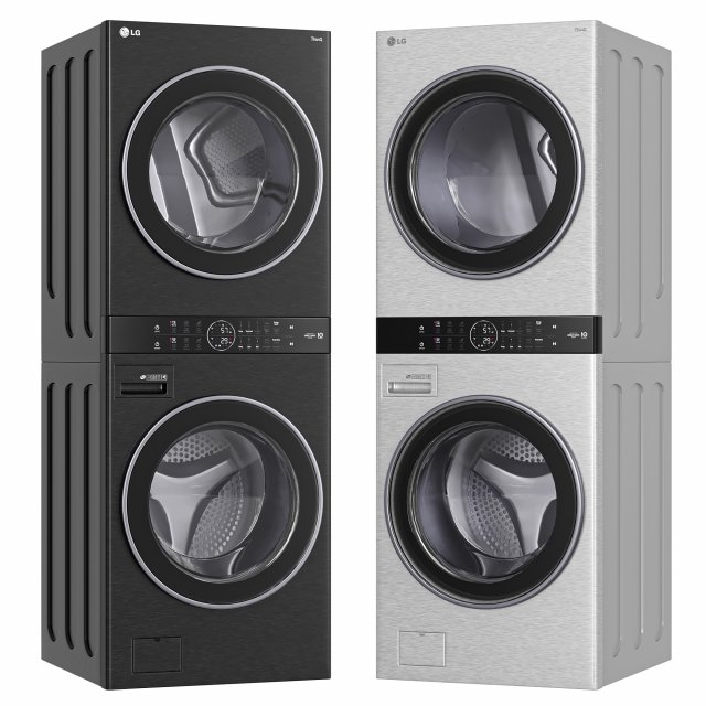 LG WashTower - Washer Dryer - WWT-1710B Modelo 3D .c4d .max .obj .3ds .fbx .stl .blend 