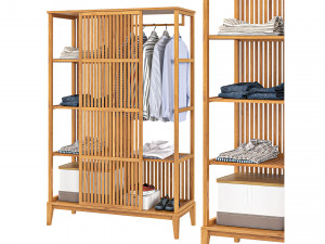 IKEA NORDKISA Wardrobe - Bamboo 3D Model