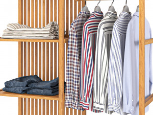 IKEA NORDKISA Wardrobe - Bamboo Modelo 3D