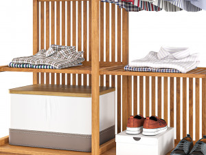 NORDKISA open wardrobe with sliding door bamboo - IKEA