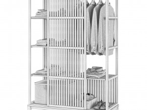 IKEA NORDKISA Wardrobe - Bamboo Modelo 3D
