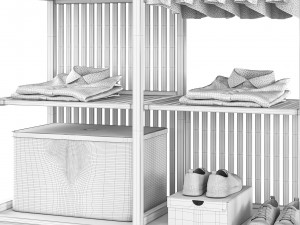 IKEA NORDKISA Wardrobe - Bamboo Modelo 3D