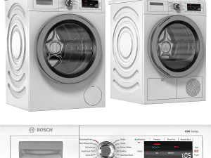 M&aacute;quina de lavar e secar roupa Bosch S&eacute;rie 800 - Bosch WAT28402UC - Bosch WTG865H4UC Modelo 3D