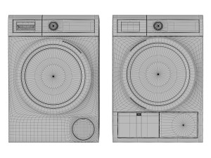 Bosch 800 Series Washing Machine and Dryer - Bosch WAT28402UC - Bosch WTG865H4UC Model 3D