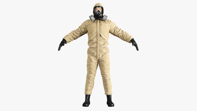 Hazmat Protective Suit Level C 3D Model .c4d .max .obj .3ds .fbx .stl .blend 