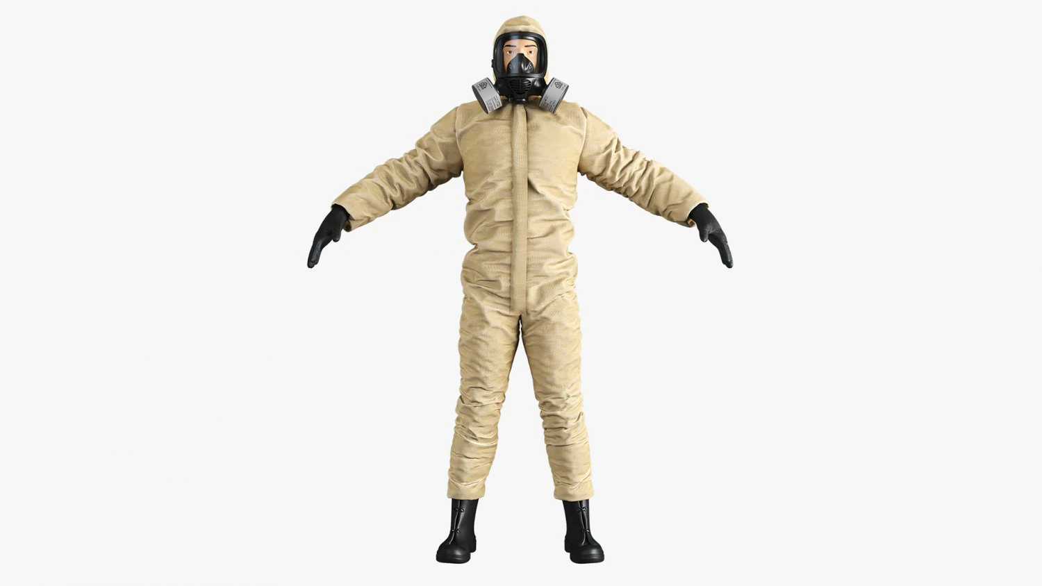Hazmat Protective Suit Level C 3D Model .c4d .max .obj .3ds .fbx .stl .blend 