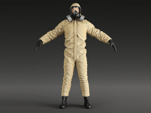 Hazmat Protective Suit Level C 3D Model