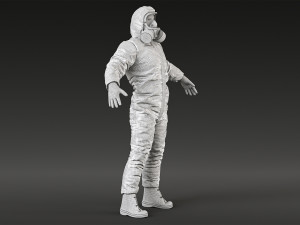 Hazmat Protective Suit Level C 3D Model