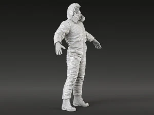 Hazmat Protective Suit Level C 3D Model