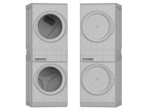 Electrolux Laundry Washer Tower Washer and Dryer ELTE760CAT Modello 3D