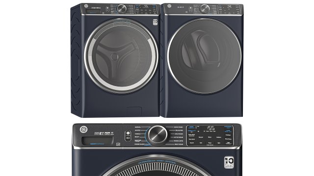 GE - Washing and Dryer Machines GFW850SPNRS-GFD85ESMNRS 3D Model .c4d .max .obj .3ds .fbx .stl .blend 