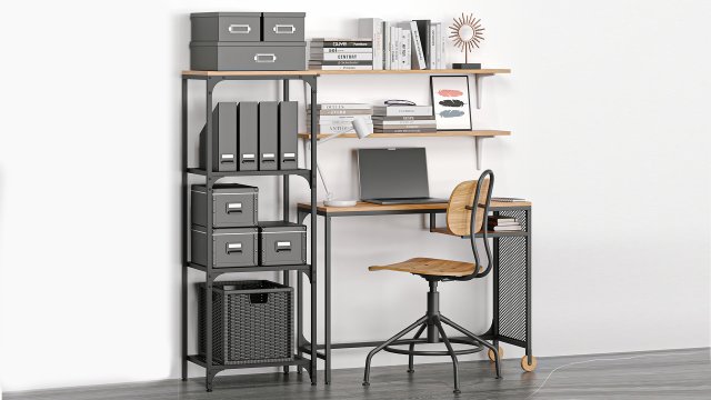 IKEA Office Workplace 02 Modelo 3D .c4d .max .obj .3ds .fbx .stl .blend 
