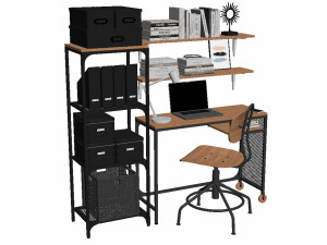 IKEA Office Workplace 02 Modelo 3D