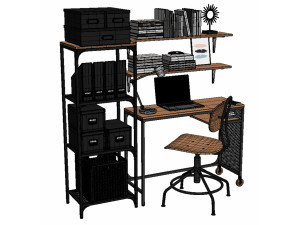 IKEA Office Workplace 02 Modelo 3D