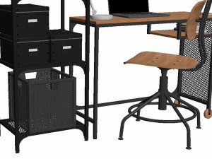 IKEA Office Workplace 02 Modelo 3D