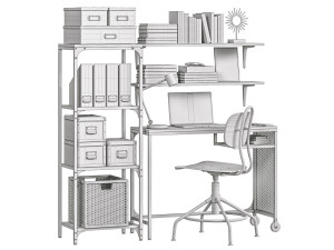 IKEA Office Workplace 02 Modelo 3D