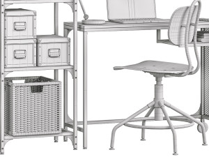 IKEA Office Workplace 02 Modelo 3D