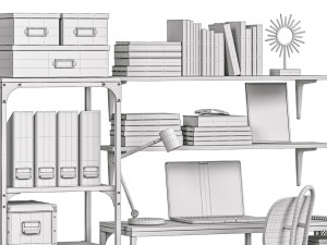 IKEA Office Workplace 02 Modelo 3D