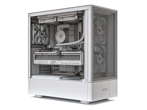 NZXT Gaming PC 01 3D Model