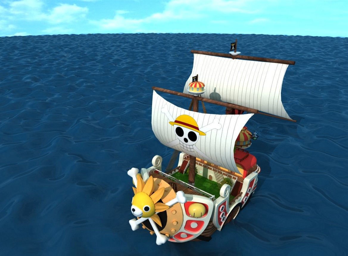 one piece thousand sunny pirate ship Free 3D Models in Sailboat 3DExport