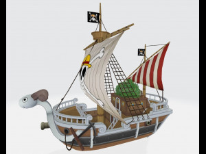 one pcece going merry ship sailboat anime 3Dモデル