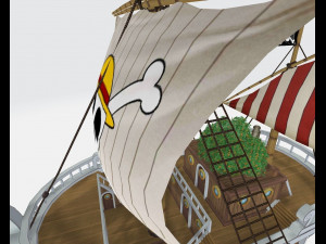 one pcece going merry ship sailboat anime 3Dモデル