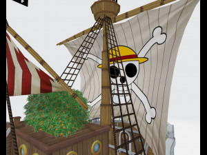 one pcece going merry ship sailboat anime 3Dモデル