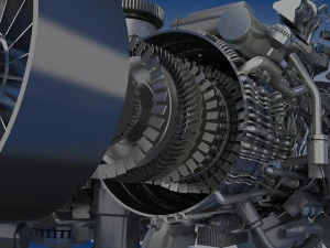 My0071 airplane aircraft engine 3D Model